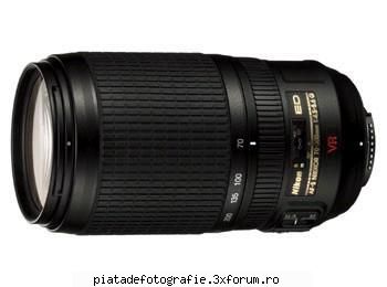 nikon af-s 70-300mm f4.5-5.6 vand obiectiv nikon 70-300mm toate cutia, hood, saculet originale.