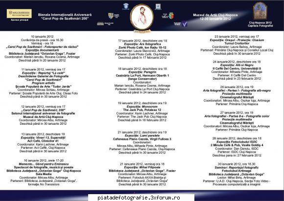 Evenimente la Cluj �n cadrul Festivalului Naţional "Luna Fotografiei d - Artimage - Concursuri, expozitii, targuri