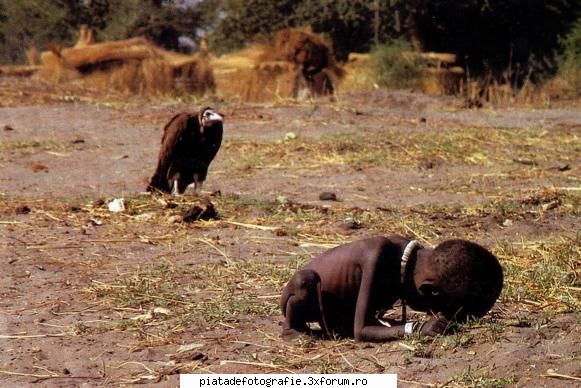 in anii �90, imaginea de mai sus, realizata de fotograful kevin carter a atras atentia intregii