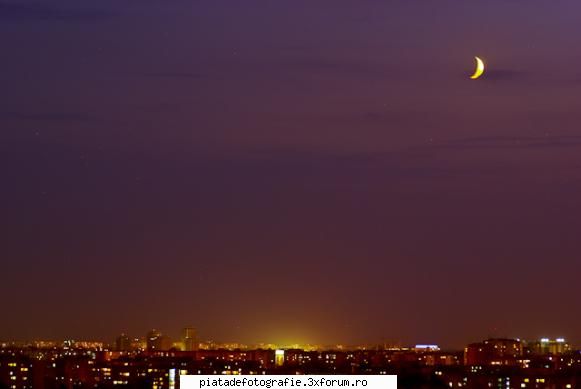 Luna la Apus - Foto 2 - Expunere de 11 secunde F/6 - Foto-comment