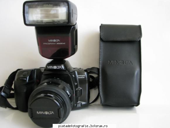 MINOLTA Dynax 500 si blitz MINOLTA program 3500xi - MINOLTA DYNAX 500SI, perfecta stare de - Vanzari foto