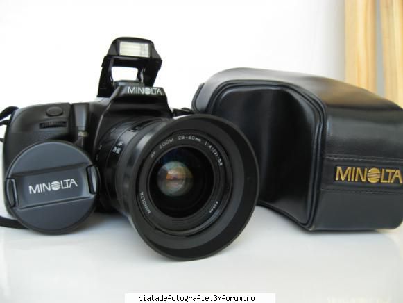 MINOLTA Dynax 500 si blitz MINOLTA program 3500xi - BLITZ VANDUT a ramas aparatul cu etui - Vanzari foto