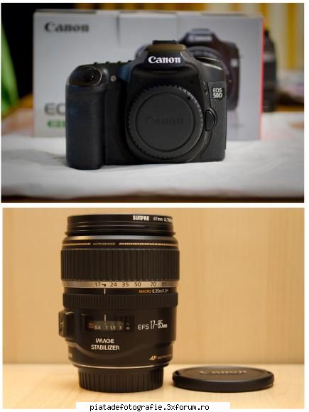 Vand Canon 50D Body, Obiectiv EF-S 17-85mm, Accesorii - Urgent! -Canon 50D body -Obiectiv - Vanzari foto